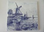 Tegel met molen,  wit huisje onder, Antiek en Kunst, Ophalen of Verzenden