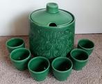 Rumptopf of Punchbowl met 6 bekers van Jasba, puntgaaf, Antiek en Kunst, Ophalen of Verzenden