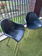 Set van 2 Zwarte Stoelen, Huis en Inrichting, Ophalen, Gebruikt, Twee, Zwart