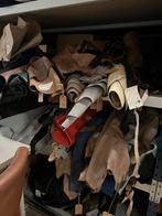 Heel veel leer -Restpartij - Diverse Stukken en kleuren, Hobby en Vrije tijd, Stoffen en Lappen, Gebruikt, Bruin, Leer of Kunstleer