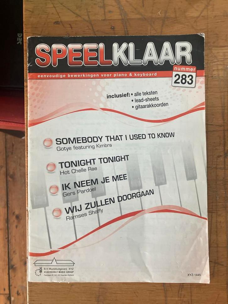 Speelklaar 283 - Piano & Keyboard Muziek, Muziek en Instrumenten, Bladmuziek, Gebruikt, Thema, Populair, Piano, Ophalen of Verzenden