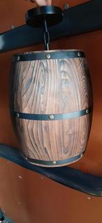 Wijnvat Lamp - Plafondlamp, Gebruikt, Rustiek, Ophalen of Verzenden, Minder dan 50 cm