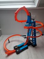 Te koop 3 hotwheels banen, een garage en monstertruck stunt, Ophalen, Handmatig, Hot Wheels