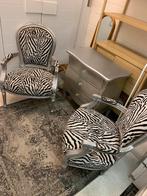Zebra print barok stoelen fauteuils, Ophalen, Zo goed als nieuw, Stoel(en)