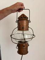 Oude koperen scheepslamp, Antiek en Kunst, Antiek | Lampen, Ophalen
