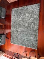 Vloerkleed aqua groen/grijs hoogpolig 160x230, Ophalen, Gebruikt, Overige kleuren, Hoogpolig tapijt