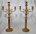 Empire kandelaars brons verguld HAEFKENSANTIEK, Antiek en Kunst, Ophalen of Verzenden, Koper of Brons