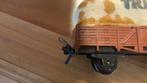 Trix Express 2 lage bakwagons met huif en Trix opschrift, Gebruikt, Gelijkstroom, Trix, Wagon