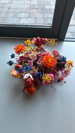 Kunst bloemen krans met glazen vissen, Ophalen, Zo goed als nieuw