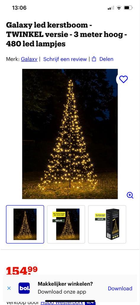 Galaxy LED Kerstboom 3m - 480 LED, Diversen, Kerst, Zo goed als nieuw, Ophalen