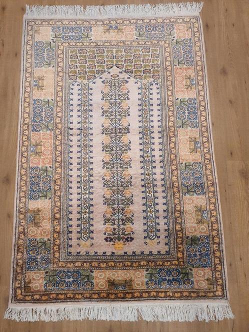 Vintage handgeknoopt oosters tapijt kayseri zijde 197x120, Huis en Inrichting, Stoffering | Tapijten en Kleden, Gebruikt, 100 tot 150 cm