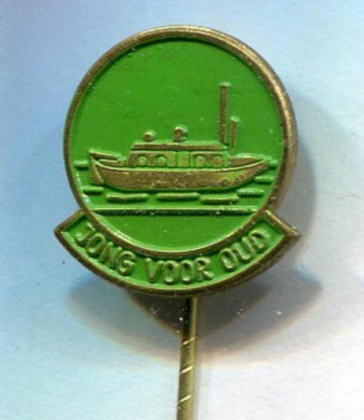 Jong voor oud groen op koper boot speldje ( U_399 ), Verzamelen, Speldjes, Pins en Buttons, Nieuw, Speldje of Pin, Transport, Verzenden