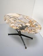 Italiaanse salontafel met marmeren blad – jaren ’50 eleganti, Overige materialen, Gebruikt, Italiaans, 75 cm of meer
