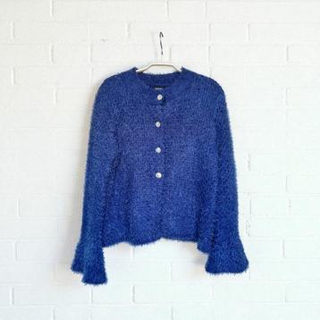 Caroline Biss Vest Maat 40 Blauw Wimper Bell Sleeve beschikbaar voor biedingen