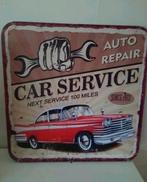 Groot Reclamebord Car Service Auto Repair Oldtimer, Verzamelen, Ophalen of Verzenden, Nieuw, Reclamebord