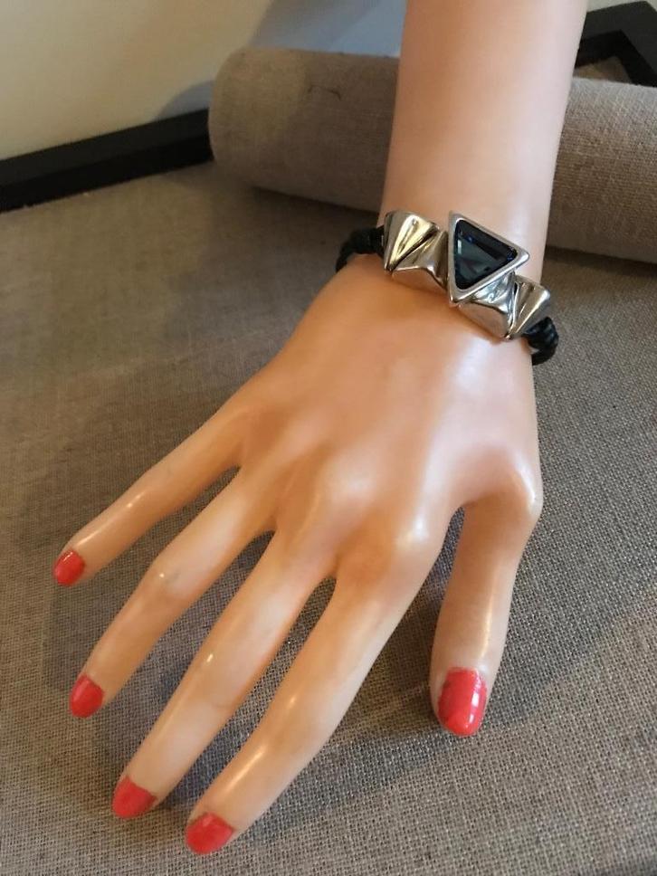 Uno de 50 Armband (187) Keita, Sieraden, Tassen en Uiterlijk, Armbanden, Nieuw, Overige materialen, Zilver, Met kristal, Ophalen of Verzenden