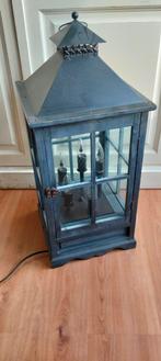 Sfeervolle lantaarn met glazen ruiten, Ophalen of Verzenden, Glas, Minder dan 100 cm, Landelijk