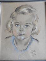 Henri Pieck gouache meisjesportret, Antiek en Kunst, Ophalen of Verzenden