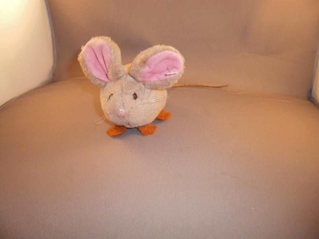 Dakin & co 1988 muis San Francisco bruin velours roze oren, Overige typen, Ophalen of Verzenden, Zo goed als nieuw, Wasbaar