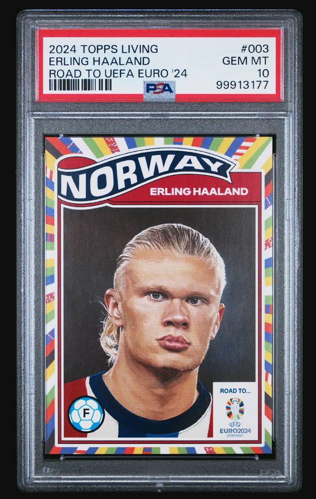Haaland PSA10 Topps Living Road to UEFA Euro '24, Ophalen of Verzenden, Zo goed als nieuw
