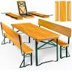 Biertafelset 220cm met rugleuning - Brouwerijkwaliteit, Ophalen, Gebruikt