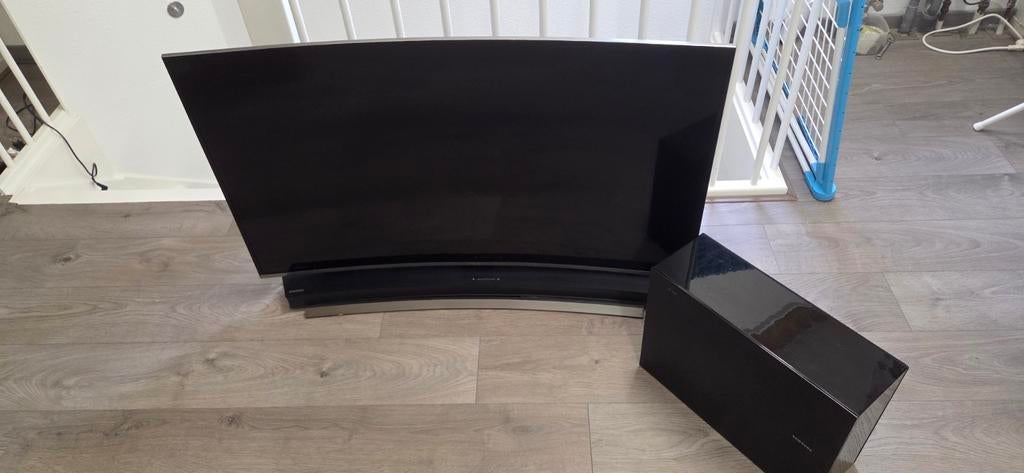 Samsung Curved TV 49 inch 4K met Soundbar, Ophalen, Gebruikt, 50 Hz, LCD