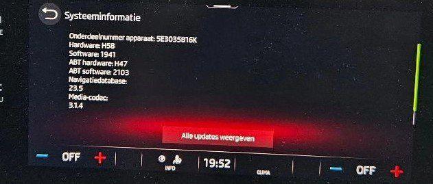 Škoda  MIB3 (MOI3 /MOI3GP) firmware en/of navi update, 24-uursservice, Overige werkzaamheden