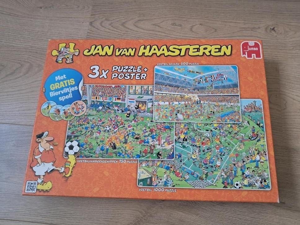 Jan van Haasteren puzzels 3 in 1 doos, Ophalen