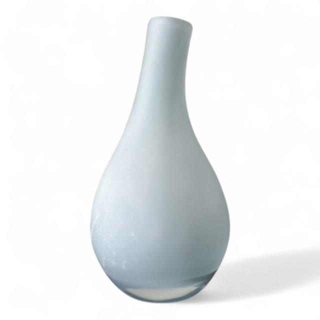 Fidrio vaas Pisa blue frosted glass, Blauw, Ophalen of Verzenden, Minder dan 50 cm, Glas