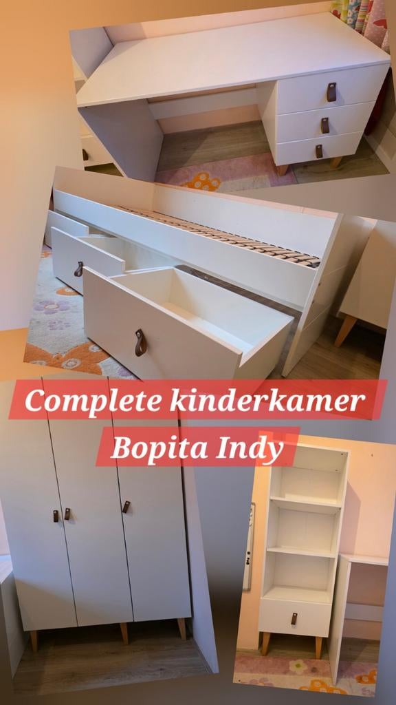 Complete kinderkamer Bopita Indy, Ophalen, Zo goed als nieuw, Meisje