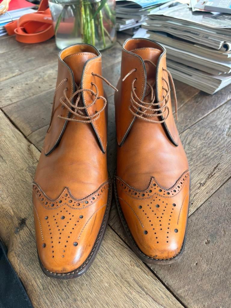 Van Bommel - Noble Blue maat 10.5 / 45, Kleding | Heren, Bruin, Ophalen of Verzenden, Zo goed als nieuw, Veterschoenen