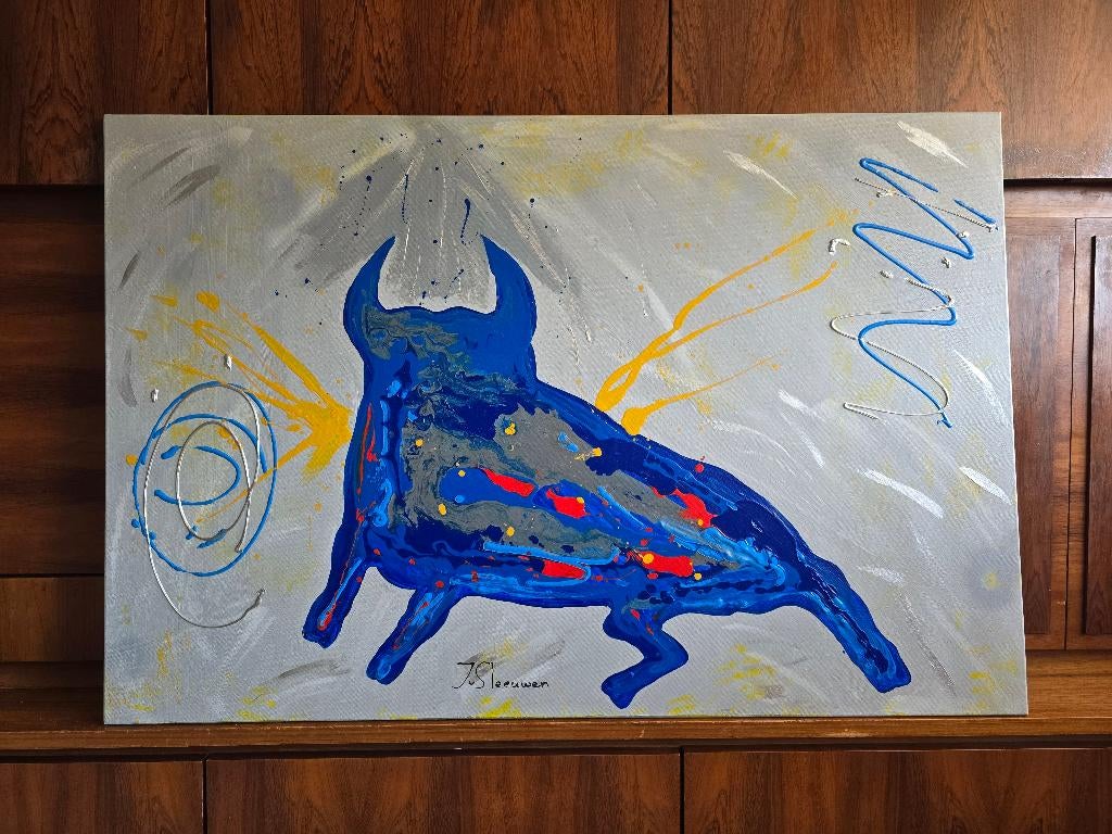 Brave Dream - J v Sleeuwen - Schilderij 120x80cm, Antiek en Kunst, Ophalen of Verzenden