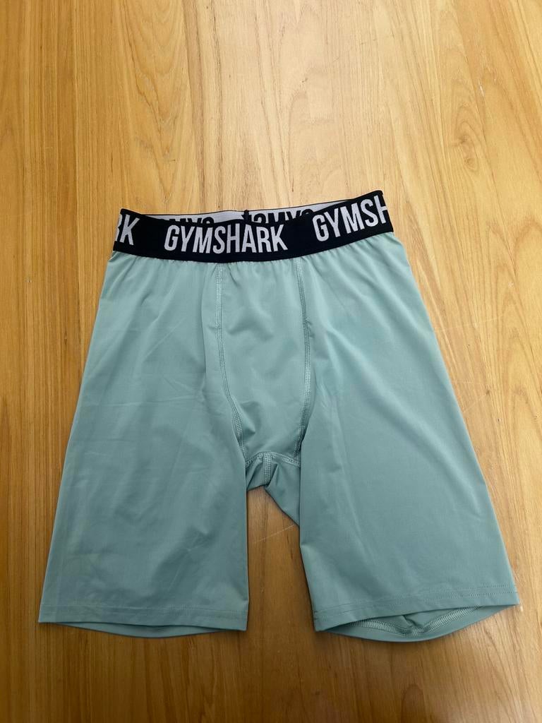 Gymshark compressiebroek groen heren. Maat S, Ophalen of Verzenden, Zo goed als nieuw, Maat 46 (S) of kleiner, Groen