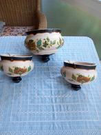 1xgrote en 2x kleine hang bloempotten modeca gouda plateel, Ophalen