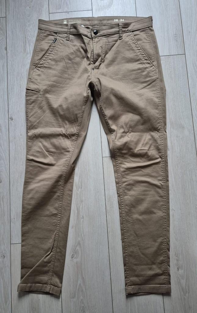 Mooie bruine broek Bronson chino van G- Star maat 38-34, Kleding | Heren, Broeken en Pantalons, Beige, Maat 56/58 (XL), Ophalen of Verzenden