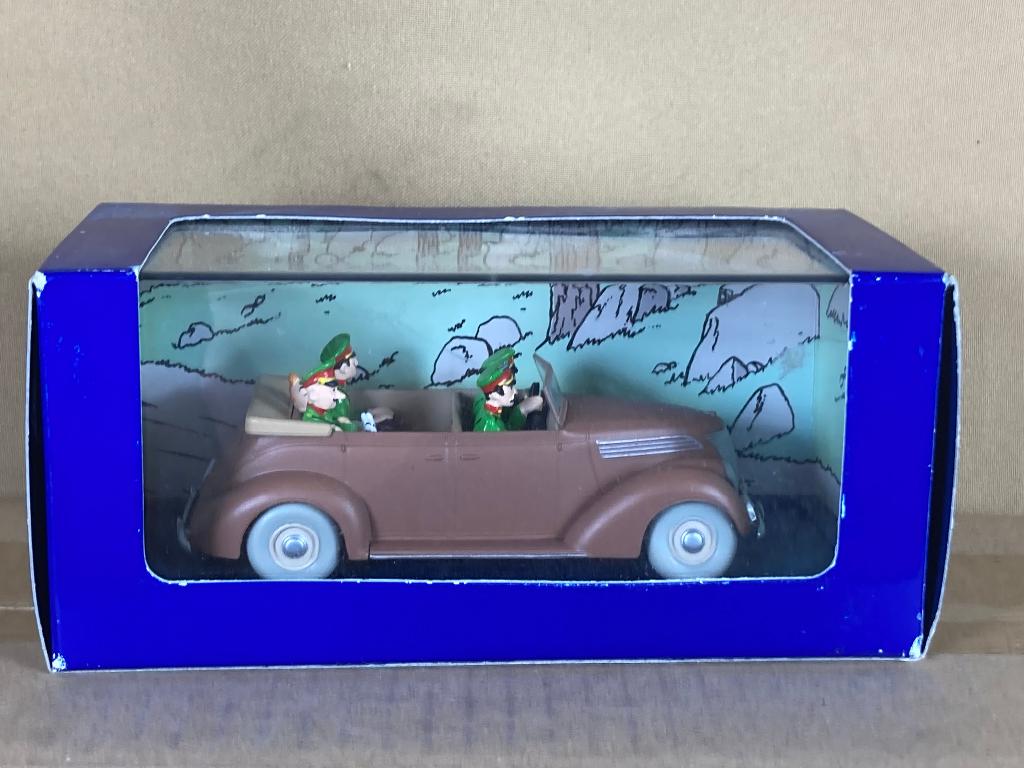 Tintin Kuifje auto De Ford V8 Cabriolet, Hobby en Vrije tijd, Modelauto's | 1:43, Overige merken, --, Auto, Ophalen of Verzenden