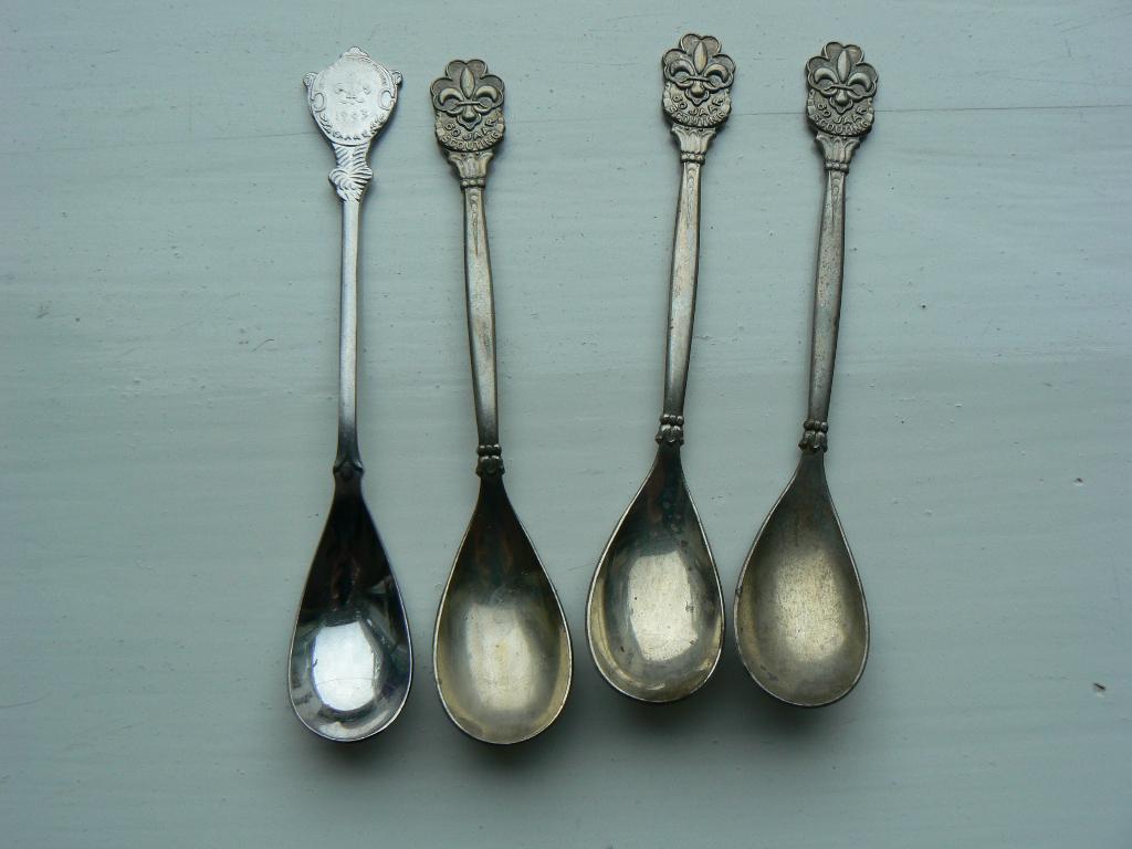 theelepels Scouting 60 jaar, Verzamelen, Scouting, Ophalen of Verzenden, Gebruikt, Overige typen