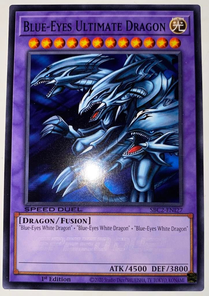 Yu-Gi-Oh! Blue-Eyes Ultimate Dragon SBC2 1st Edition !, Hobby en Vrije tijd, Verzamelkaartspellen | Yu-gi-Oh!, Ophalen of Verzenden