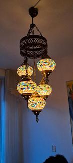 Prachtige Oosterse Mozaïek Hanglamp, Ophalen, Gebruikt, Glas, 75 cm of meer