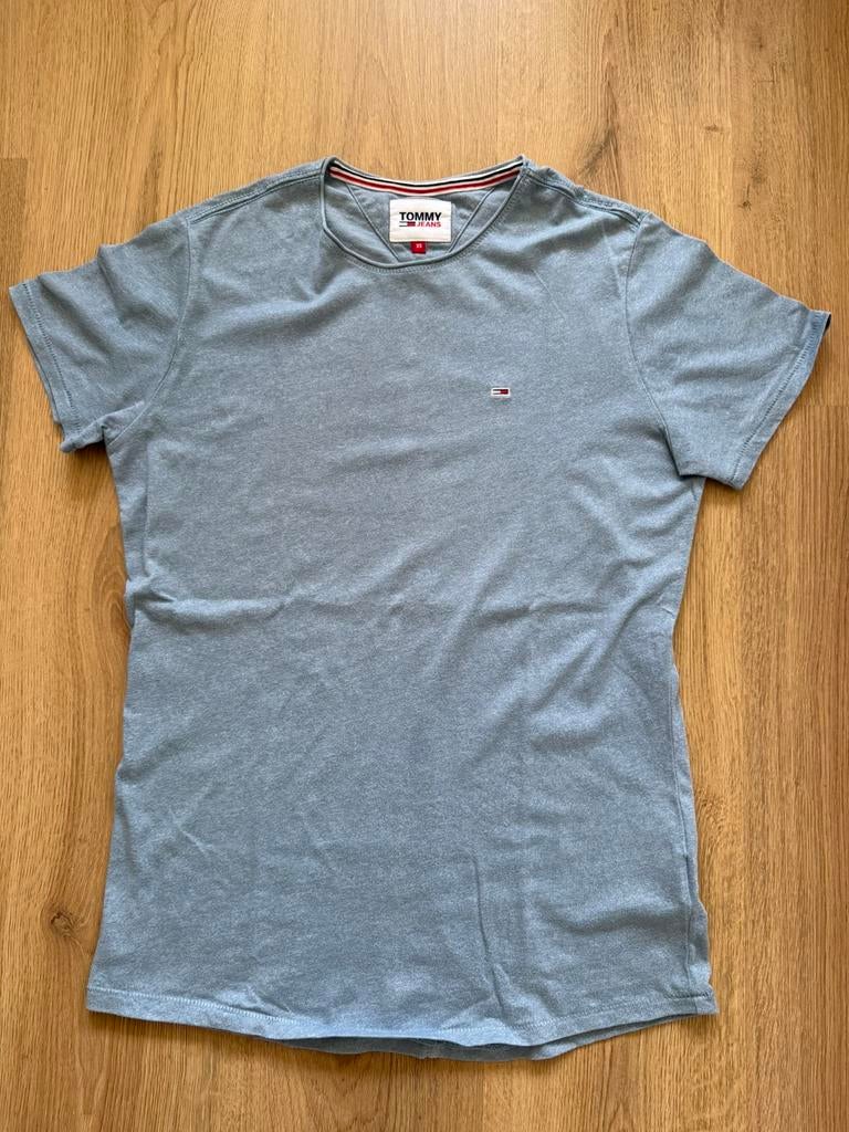 Tommy Hilfiger T-Shirt Lichtblauw • Maat XS, Blauw, Ophalen of Verzenden, Korte mouw, Maat 34 (XS) of kleiner