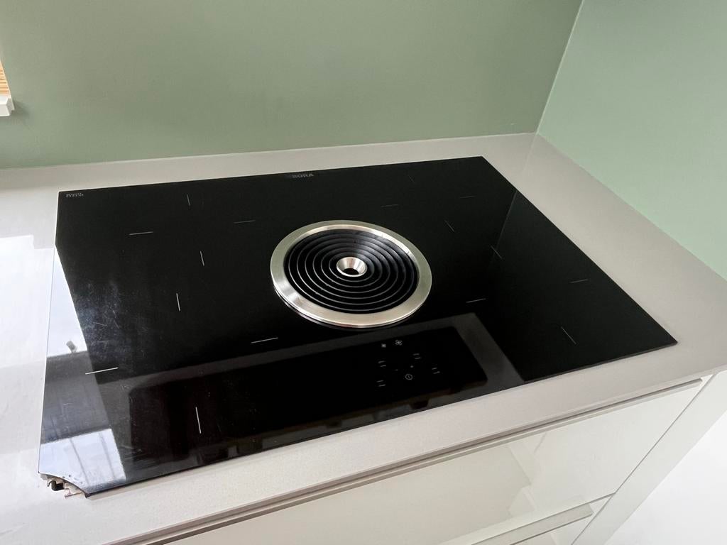 Bora kookplaat met afzuiging met defecten, zie tekst, Ophalen, Gebruikt, 4 kookzones, Inbouw