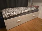 IKEA BRIMNES Eenpersoonsbed met lades, lattenbodem & matras, Huis en Inrichting, Slaapkamer | Bedden, Ophalen, Gebruikt, 90 cm