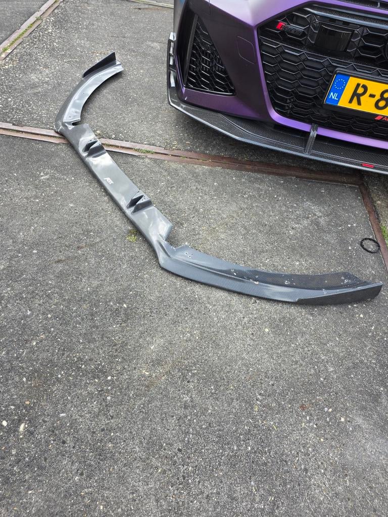 Carbon RS6 C7 Frontsplitter - Beschadigd, Ophalen of Verzenden, Gebruikt, Voor, Audi
