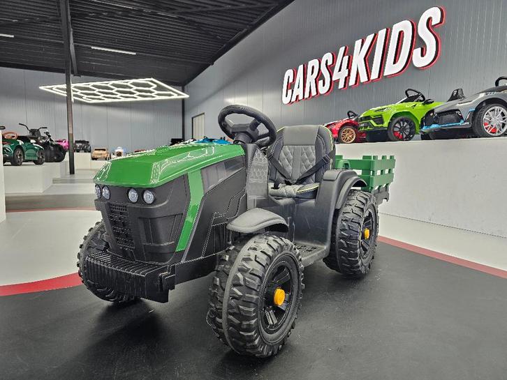 Kinderauto Farmer Tractor - met aanhanger - leren zit - RC, Kinderen en Baby's, Speelgoed | Speelgoedvoertuigen, Nieuw, Afstandsbediening