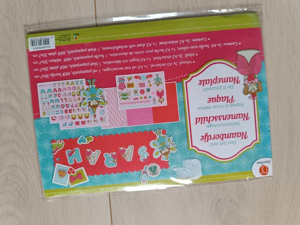 Doe het zelf naambordje, Ophalen of Verzenden, Nieuw, Knutselwerk