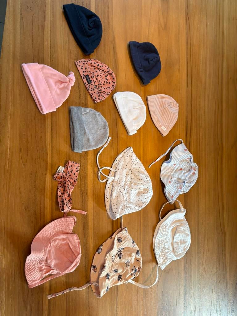 Leuk pakket mutsjes en hoedjes z.g.a.n., Ophalen of Verzenden, Zo goed als nieuw, Jongetje of Meisje, Muts