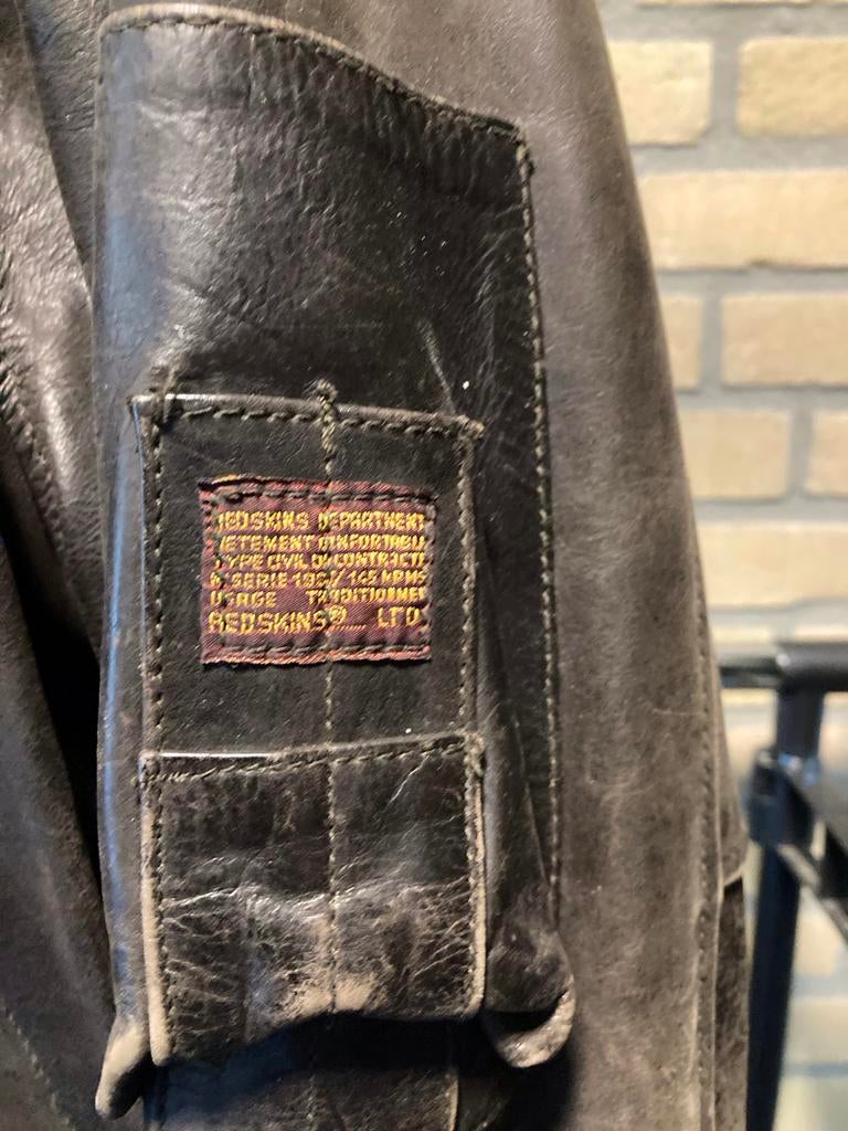 Replica US bomber jacket USAF leer, maat 42, Ophalen, Luchtmacht, Amerika, Kleding of Schoenen