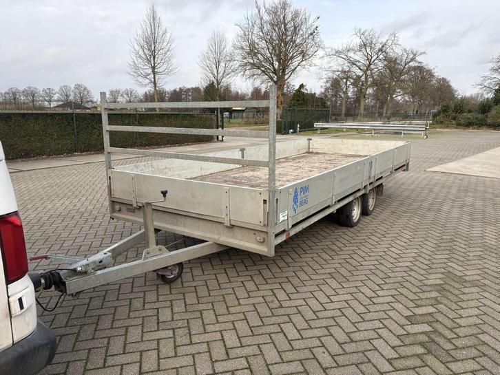 Hulco Plateauwagen 500x200 cm 3000 kg bj 2008 aanhanger, Auto diversen, Aanhangers en Bagagewagens, Gebruikt