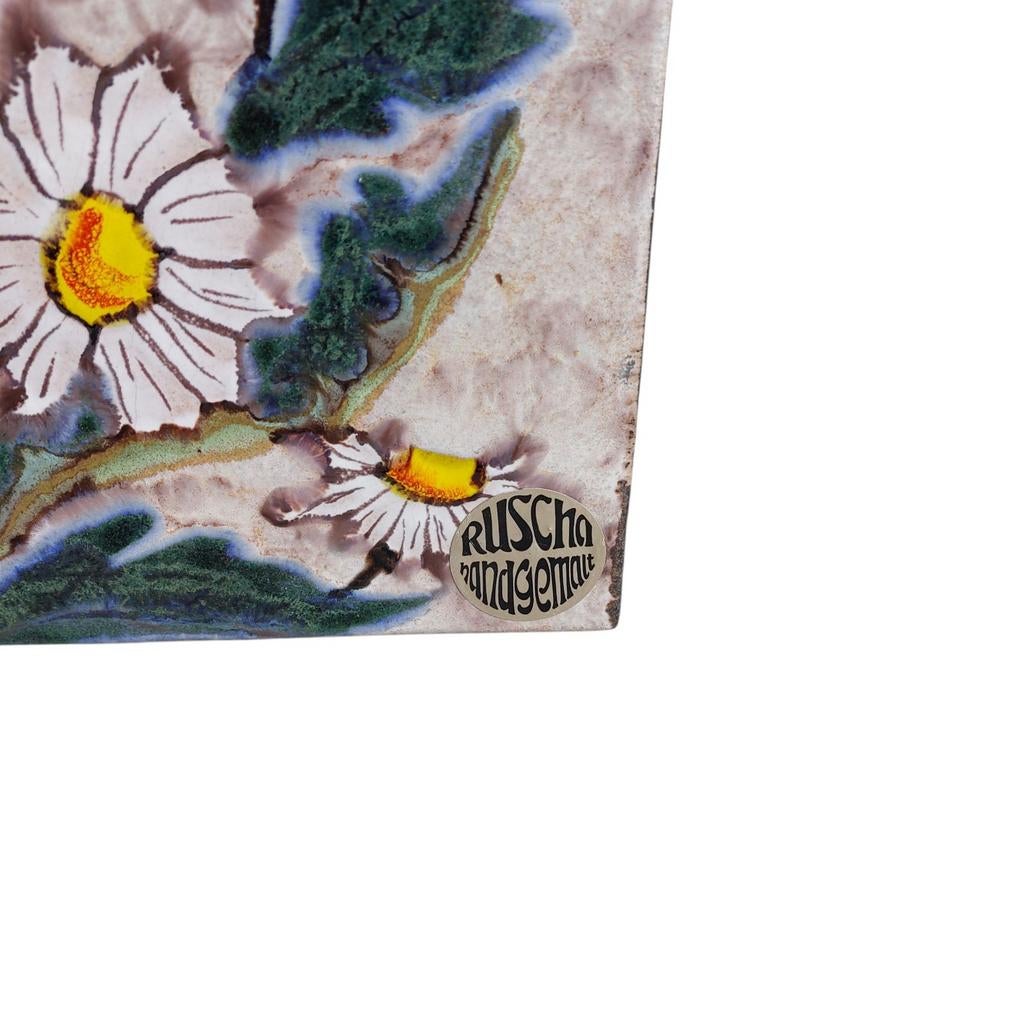 Vintage Ruscha wandtegel, wandbord, Ophalen