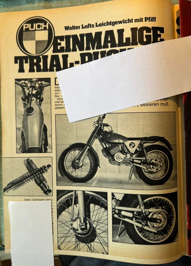 Verslag 1975 Puch Trial 250cc Walter Luft, Verzenden